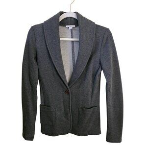 Standard James Perse Gray 100% Cotton Sweater Blazer Size 2(M)